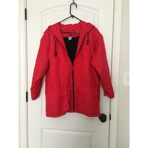 Fuda Sport Men's Athletic Full Zip Jacket Coat Lined Insert Pockets Size S Red